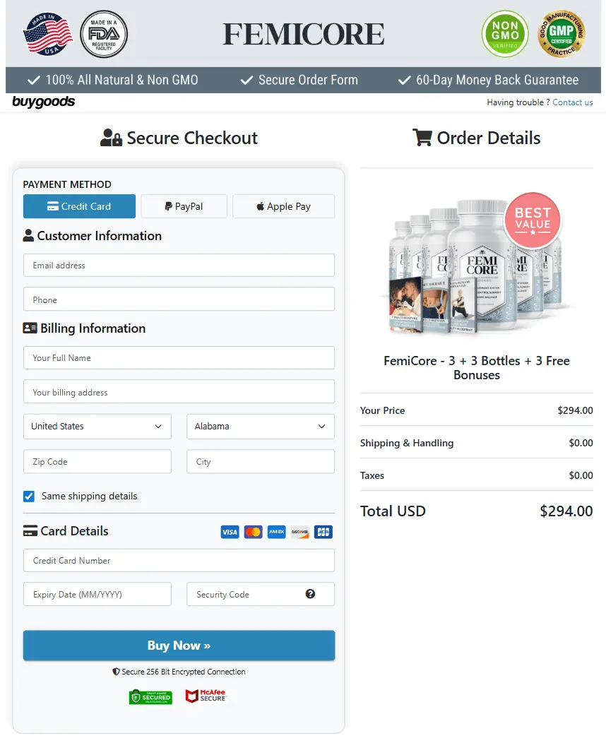 Buy Femicore  Official Order Page